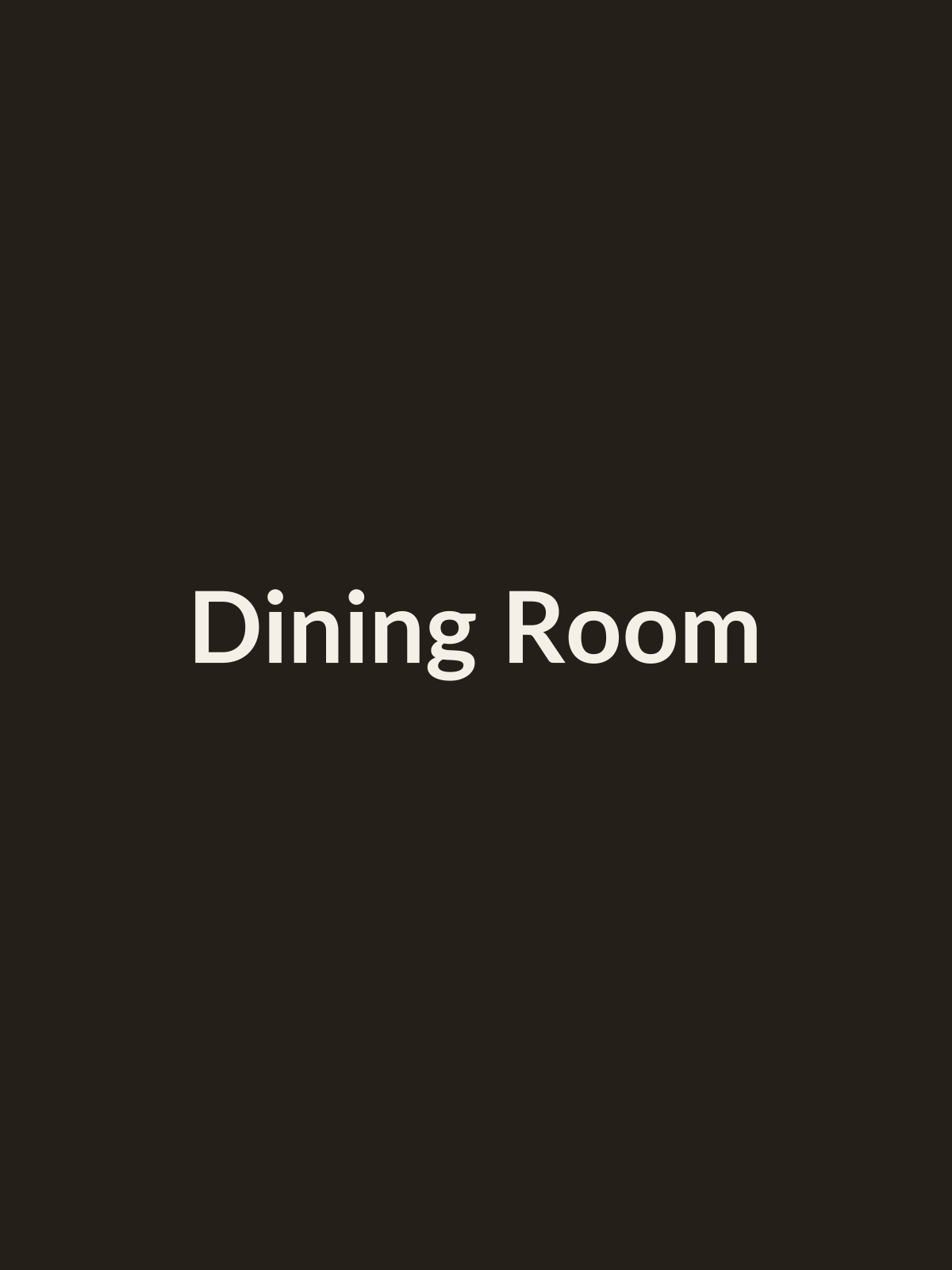 The dining room set for service